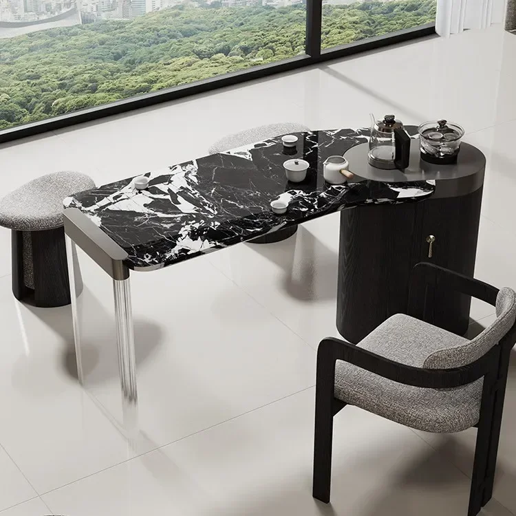 Italian light luxury balcony tea table 2025 new household small tea table