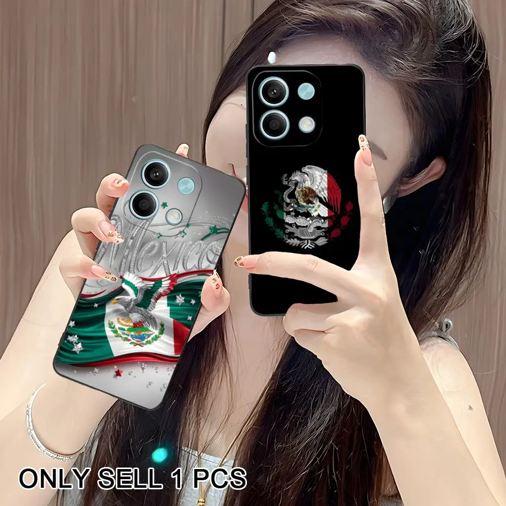 

Mexico Flag Matte TPU Mobile Phone Case for POCO M7 M6 M5 M4 M3 X7 X6 X5 X4 X3 Pro GT 5G Colorful Printing Cover