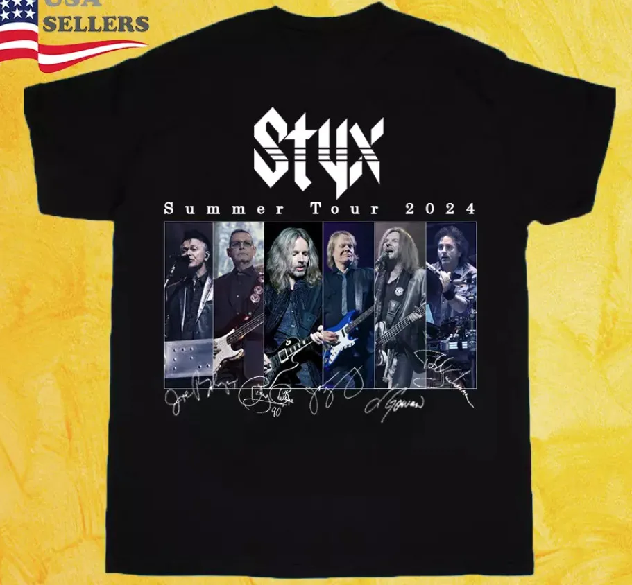 

Летняя футболка Styx Band 2024 подарок для матери, новый день отца, подарок для фаната-лучший фанат