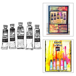 New Retro Pigment Graffiti Pattern Transparent Clear Stamps For DIY Making Greeting Card Scrapbooking No Metal Cutting Dies