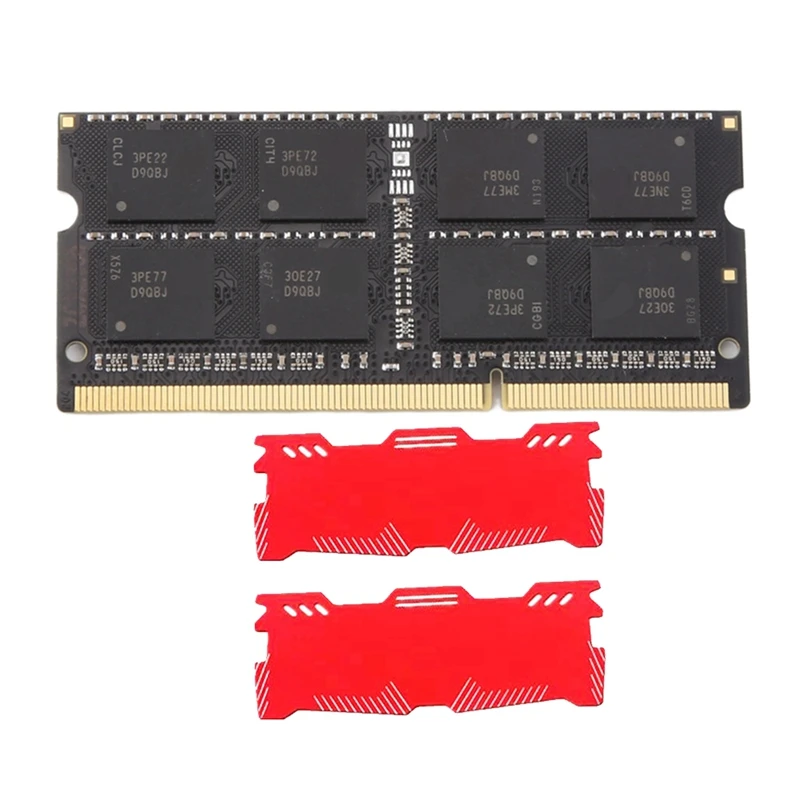 For MT 8GB DDR3 Laptop Ram Memory+Cooling Vest 1333Mhz PC3-10600 204 Pins 1.35V SODIMM For Laptop Memory Ram Easy To Use