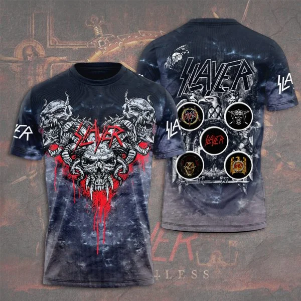 New Slayer Rock Band 3D Print T-Shirts Men Women Hip-hop Round Neck Short Sleeve T Shirt Tops Harajuku Street Tees Man Clothing - view 5