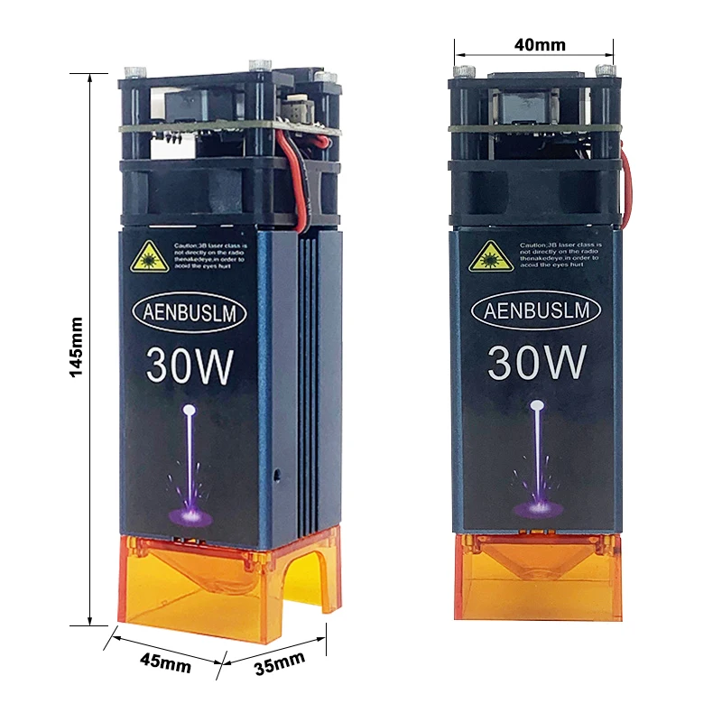 Aenbuslm cnc gravador a laser 450nm 30w módulo laser 12v comprimento focal fixo cabeça de gravação a laser trabalho madeira corte ferramentas diy