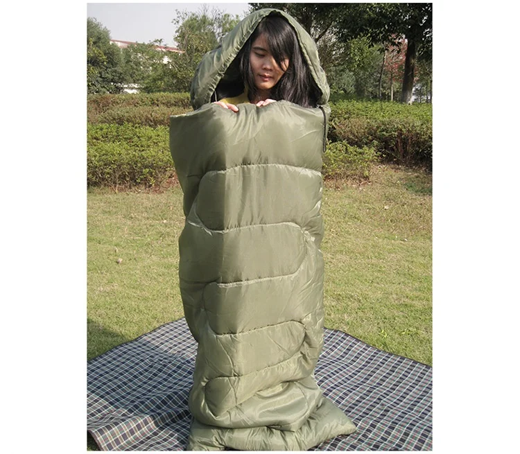 

Wholesale Cheap Outdoor 170t Polyester Adult Hollow Fiber Cotton Waterproof Travel Hiking Camping Envelope Sleeping Bag