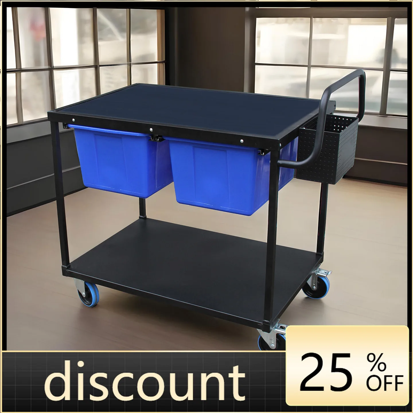 LMM multi-functional dining cart Aluminum alloy mobile food collection cart