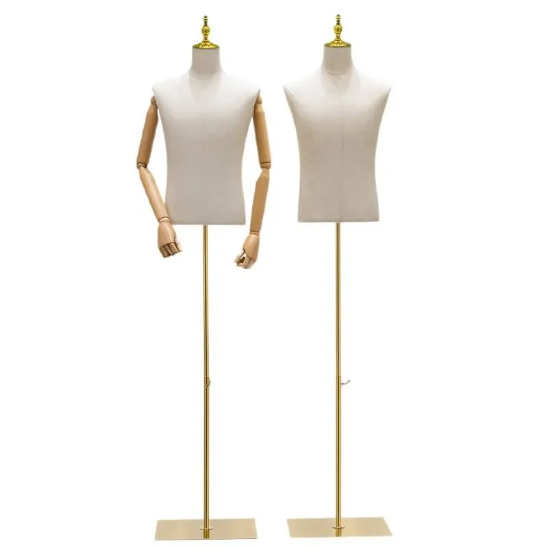 Clothing store male model props half-body platform model shelf window full body suit dress display stand fake human body