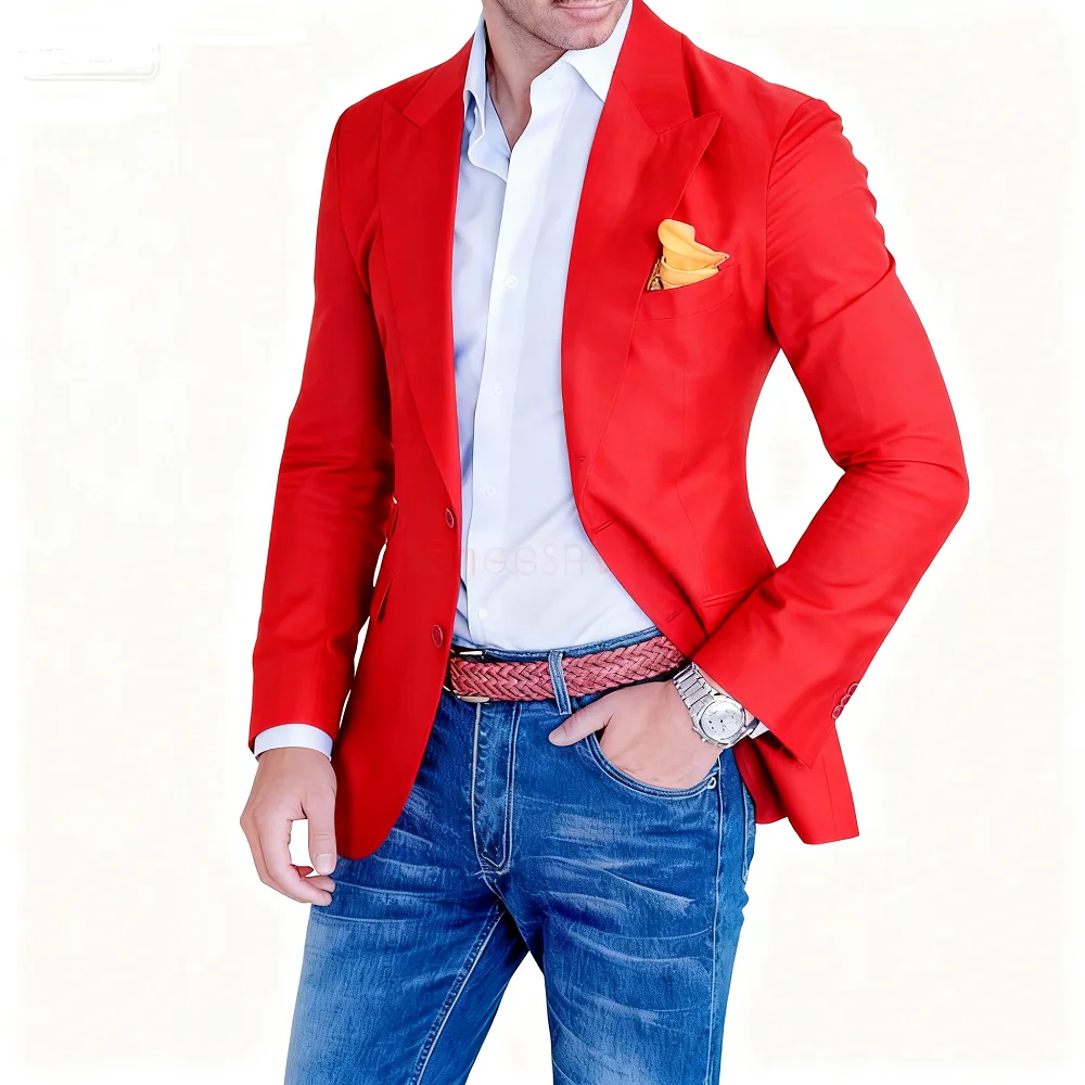 

Men's Beige_Azure Celeste Linen Ternos Slim Fit Summer Beach Wedding Smoking Jacket Casual Lapel Blazer for All Seasons