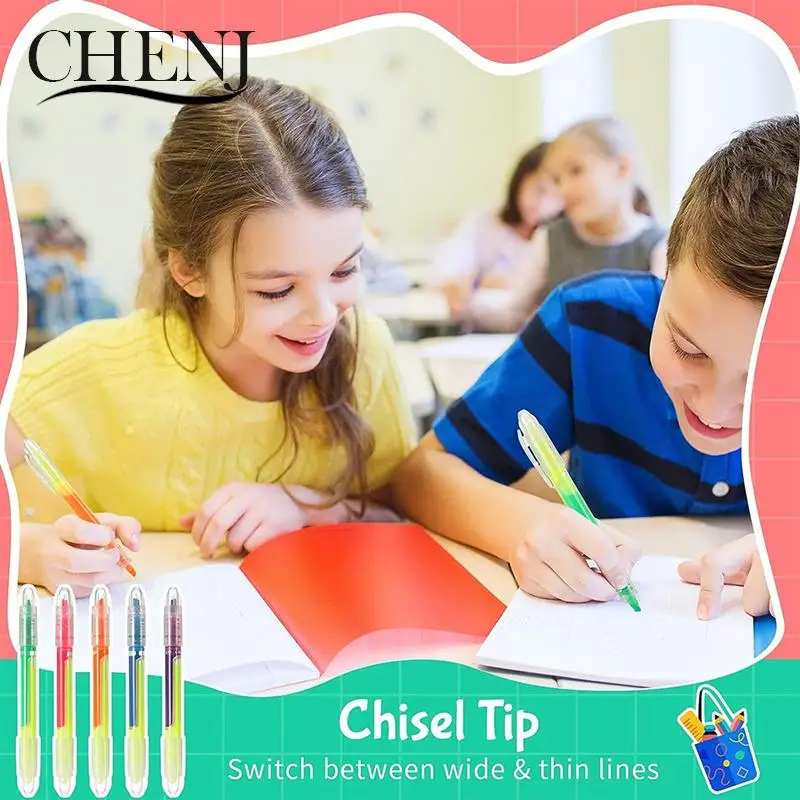 Double-headed Highlighter Color Straight Liquid Marker Pen Hand Account This Student Stationery