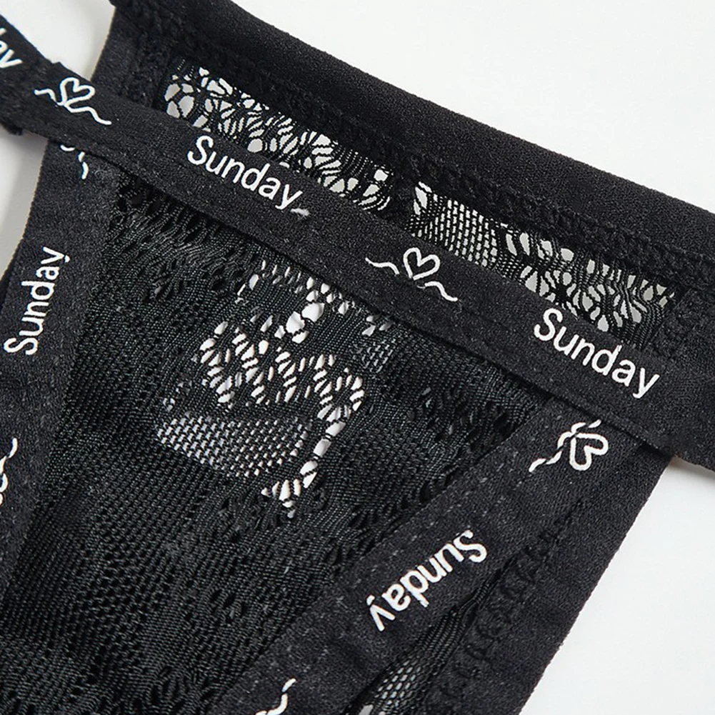 

Мужские трусы-стринги больших размеров M-3XL с кружевом, изысканным жаккардом, прозрачные, с большим U-образным вырезом, тонким поясом, бикини