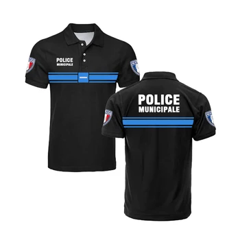 Frankreich Cosplay Klassische Uniform Männer Poloshirt Outdoor Arbeit Atmungsaktive Schnell Trocknende Kleidung Übergroße 2024 Benutzerdefinierte Kauf Tops