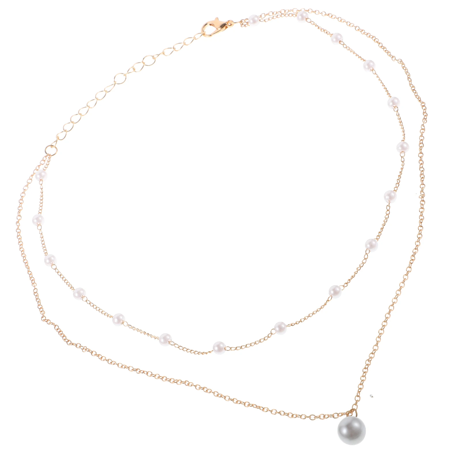 

Pearl Necklace Layered for Women Layered Pearl Necklaces For Women Pendant Chain Pearls Double Design Trendy Jewelry Gifts