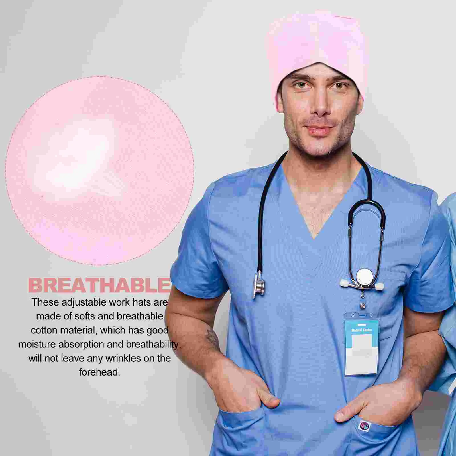 Mulheres e Homens Fosco Cabeça Chapéu, Capas de Cabelo, Chef Caps, Scrub Chapéus