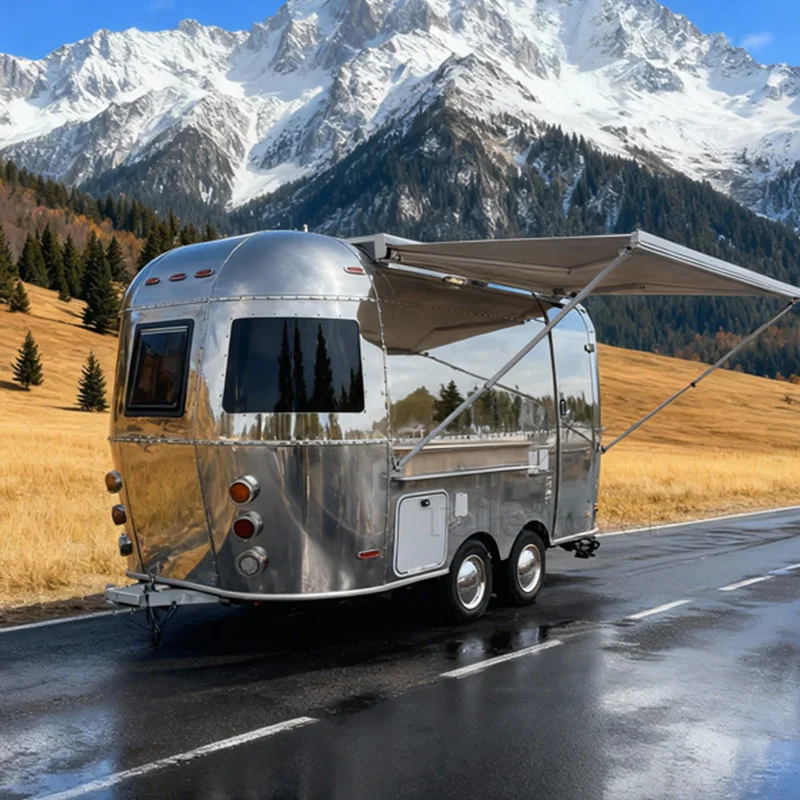 

Fully Loaded Hot Sales Mobile Food Truck Tacos Doner Kebab Hot Dog Pizza Burger 304 Stainless Steel Food Trailer for Sale