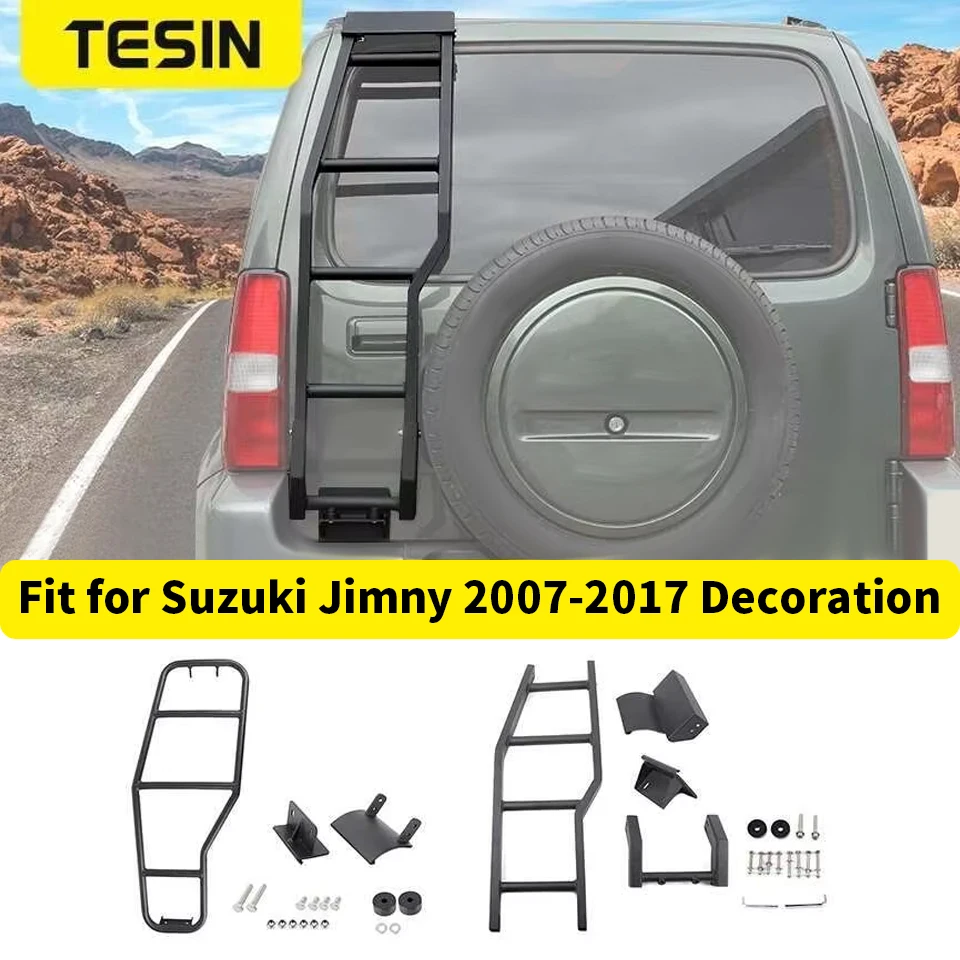 TESIN Car Rear Door Tailgate Climbing Ladder Protective Frames لسيارات سوزوكي جيمني JB43: تقييم عملي ونصائح عملية من مستخدم حقيقي