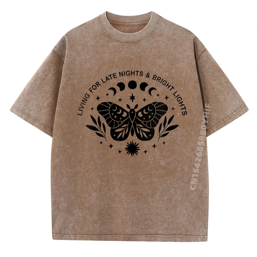 

Мужские футболки с рисунком Celestial Luna Moth, мужская удобная стираная футболка, мужские футболки с принтом персонажей, роскошная одежда