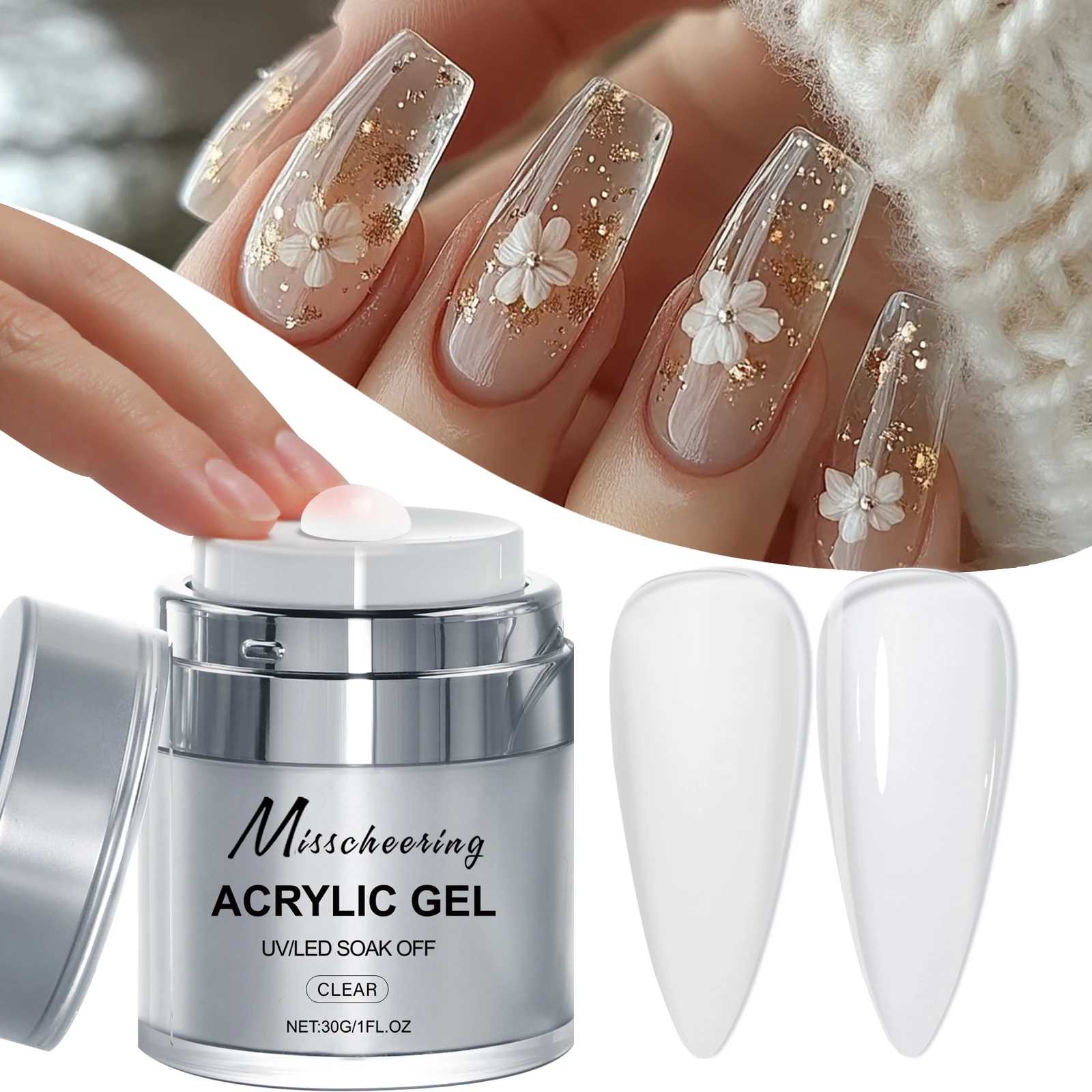 15/30g Quick Builder Nagelgel Wit Naakt Roze Helder Nail Art Extension Gel Multifunctionele Acryl Gel Losweken UV LED voor Salon