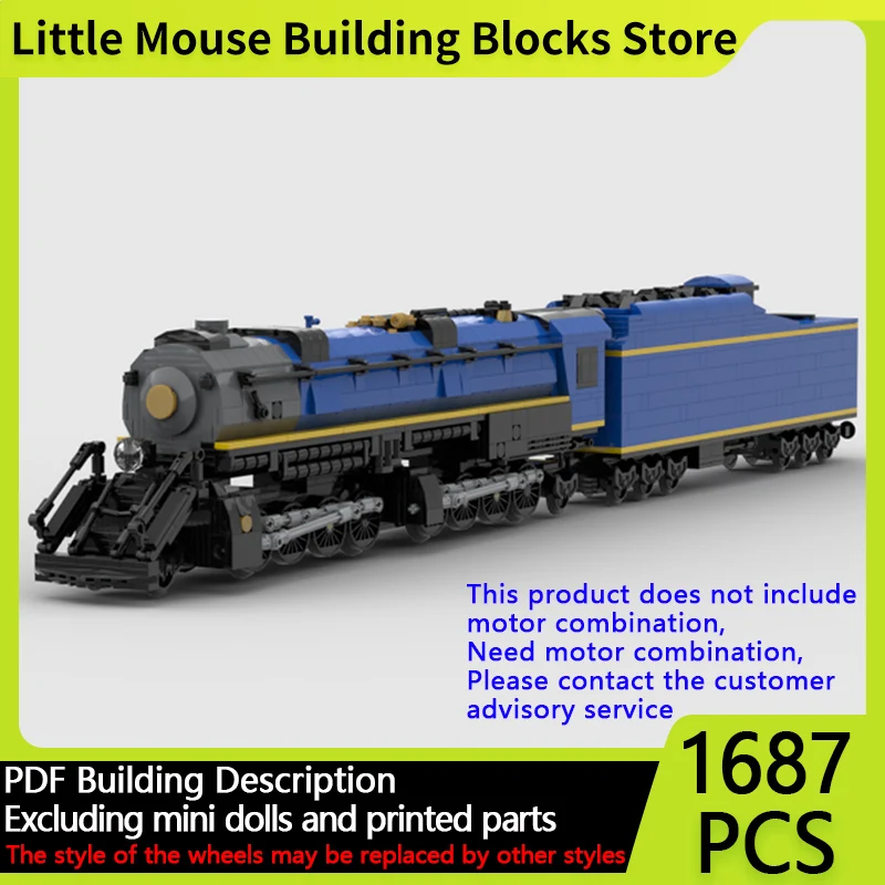 

City Car Model MOC Building Bricks Y6B Type Steam Locomotive Modular Technology Gifts Holiday Assemble Children Toys Suit
