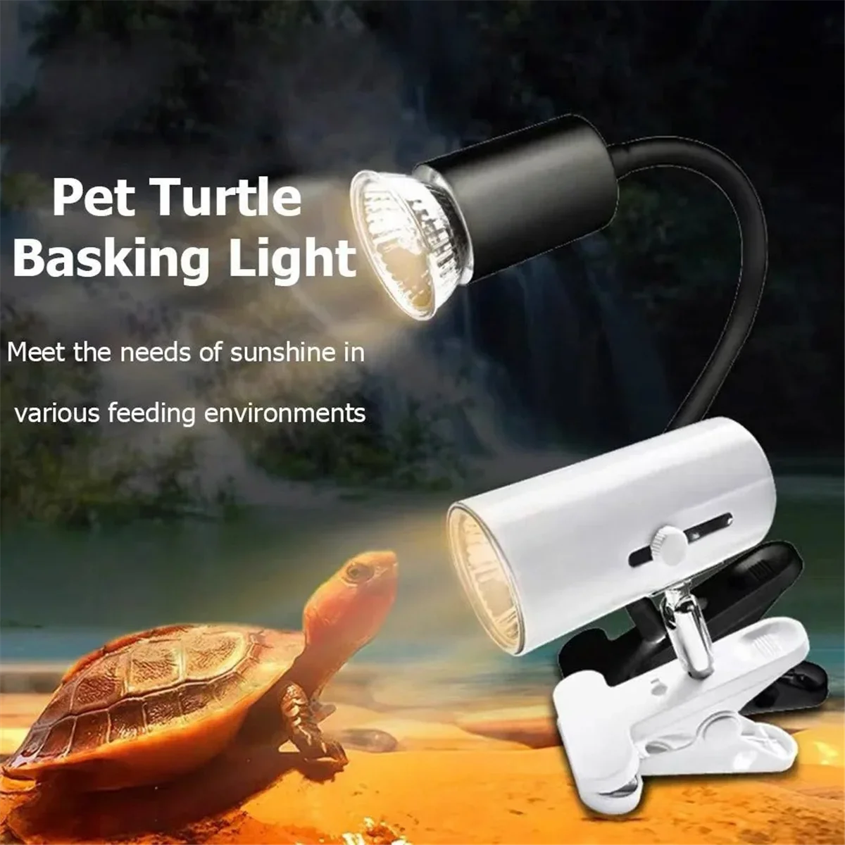 A71P 10PCS Reptile Lamp Bulb Turtle Basking UV Light Bulbs Heating Light Full Spectrum Sunlamp for Amphibians,50W