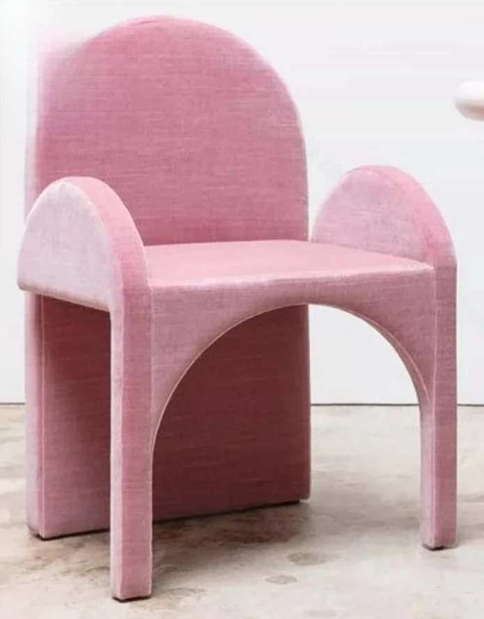 

Nordic solid wood fabric soft bag dining chair personalized creative cream wind book chair