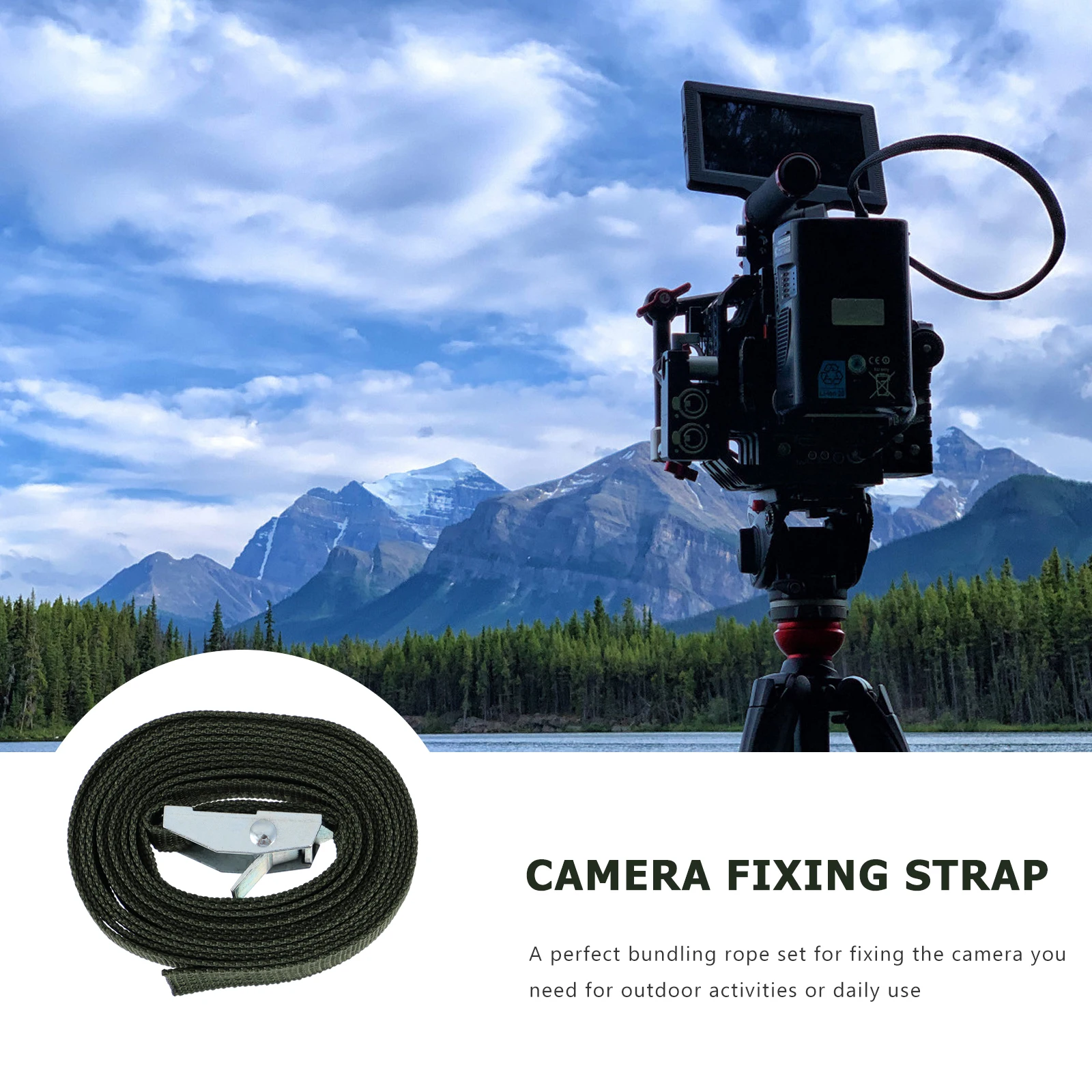 

2pcs Fixing Belt Outdoor Hunting Strap Band For Camping Photography Storage Field Use Durable Securing Band