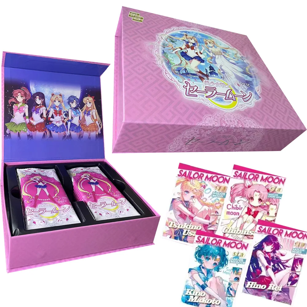 

JINGU Sailor Moon Cards Tsukino Mizuno Anime Collection Cards Mistery Box Board Games Toys Birthday Gifts for Boys and Girls