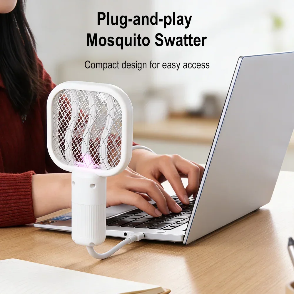 Summer New USB Mosquito Swatter Trap UV Light Upgraded 3000V Portable Mosquito Killer Lamp for for Outdoor Picnic Camping Hot