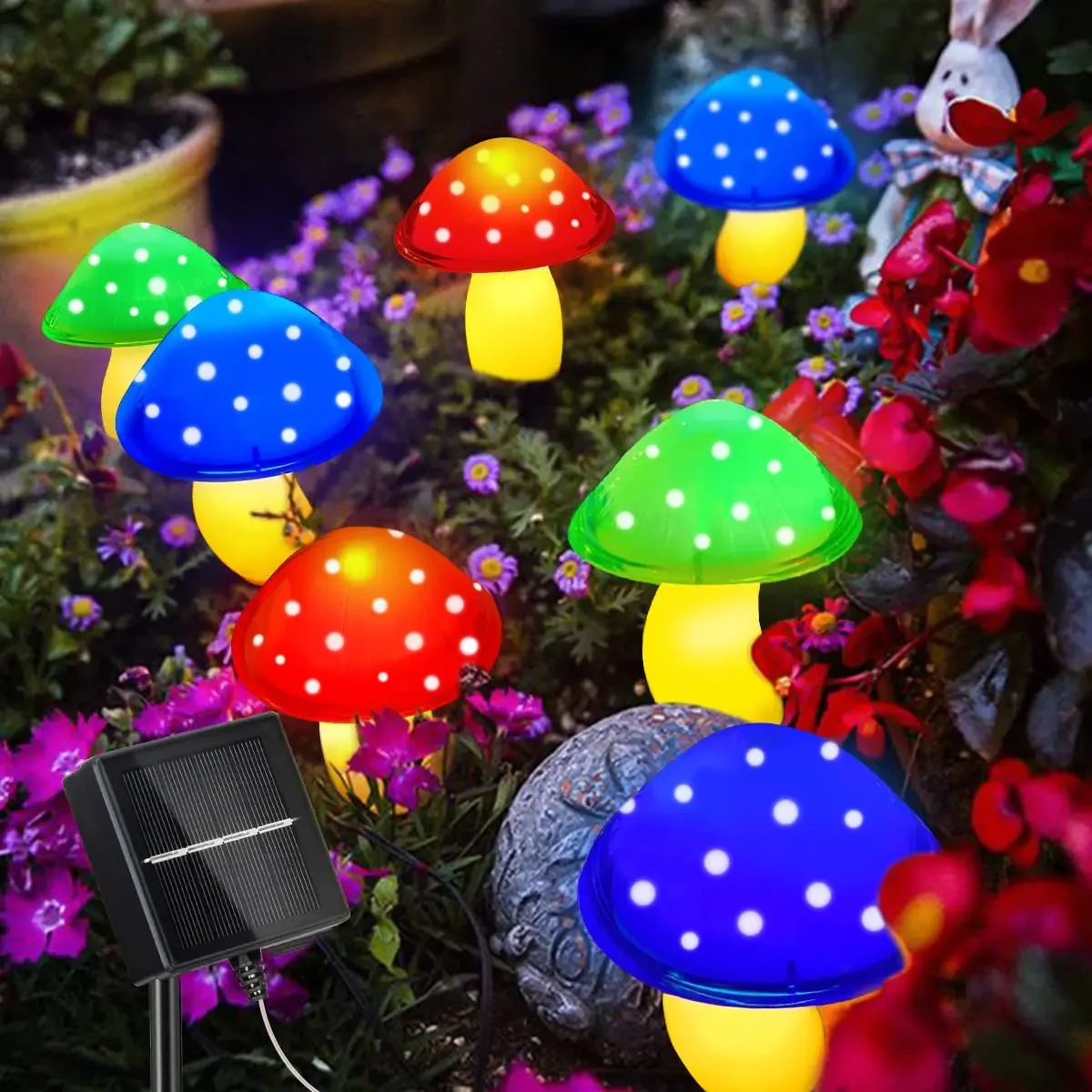 

Solar Mushroom Lights for Garden Decor Waterproof Outdoor Night Light LED Fairy Lamp for Christmas Halloween Garden Lawn Pathway