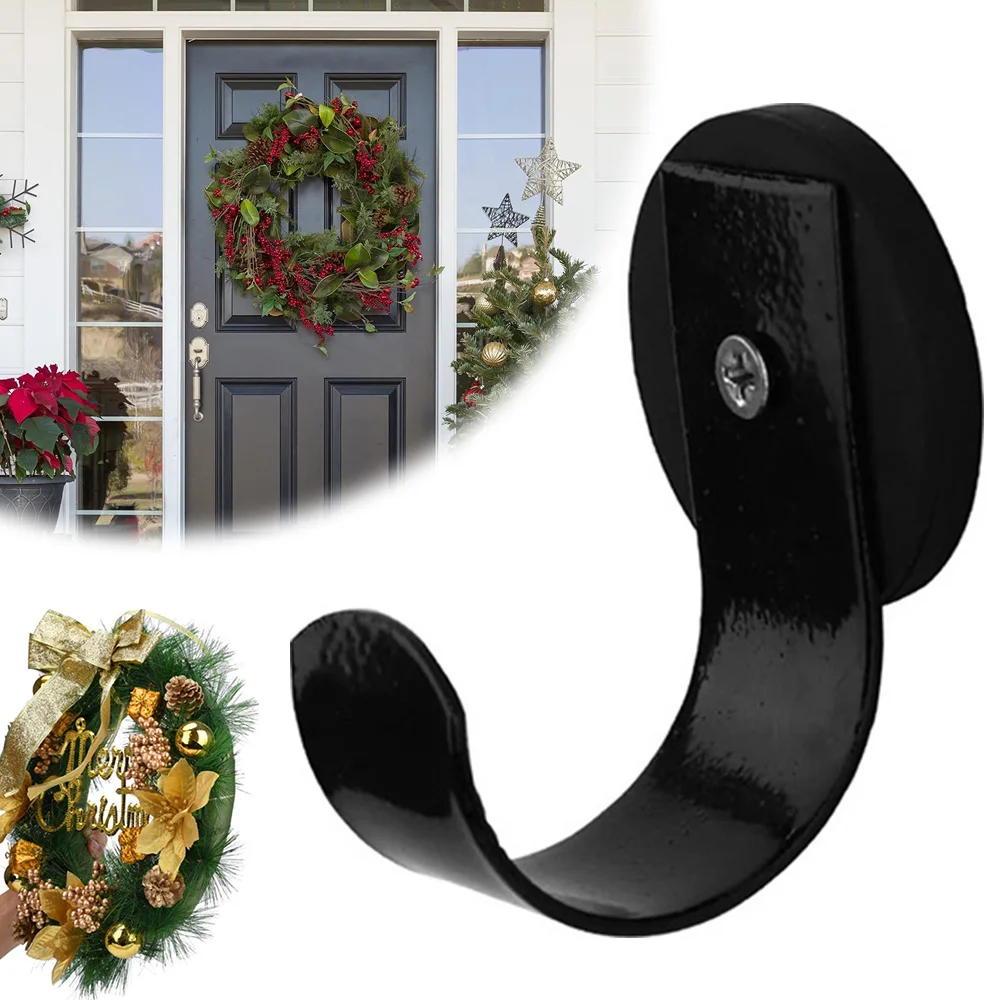 Magnetic Wreath Hanger 1.6 Inch Wreath Hook Scratch Free Wreath Holder Hook Heavy Duty Wreath Hanger Door Hook for Metal Doors