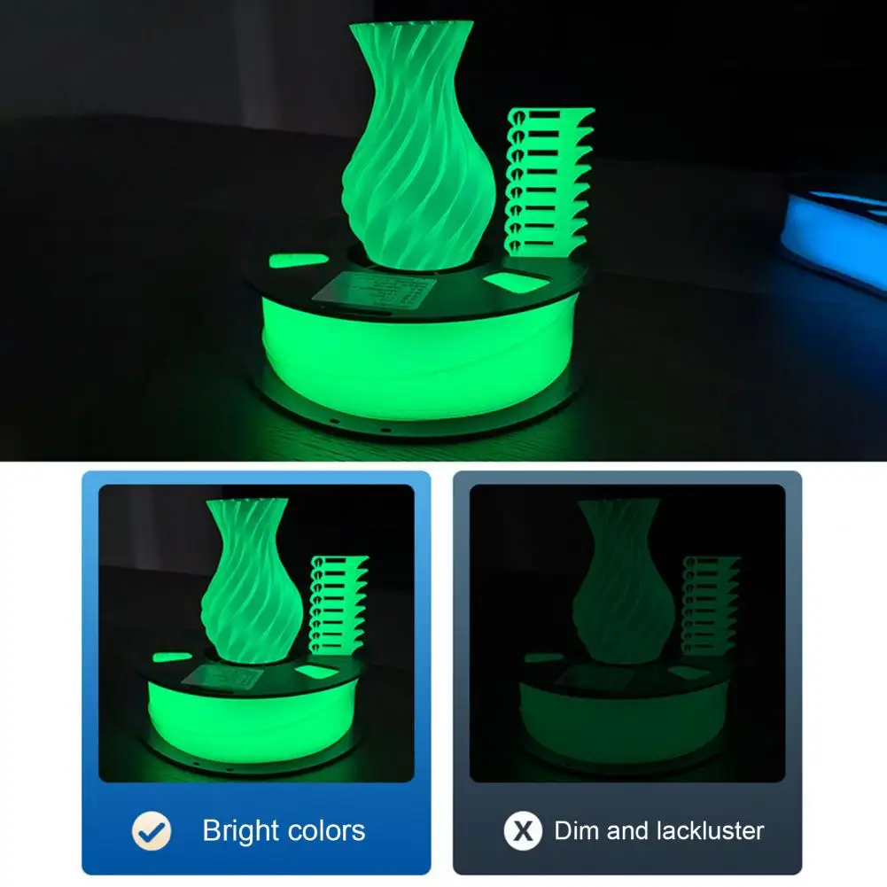 3d Printer Filament Glow-in-the-dark Pla Filament 1.75mm 1kg Spool 3d Printer Material Diy Printing for Figurines Models Crafts