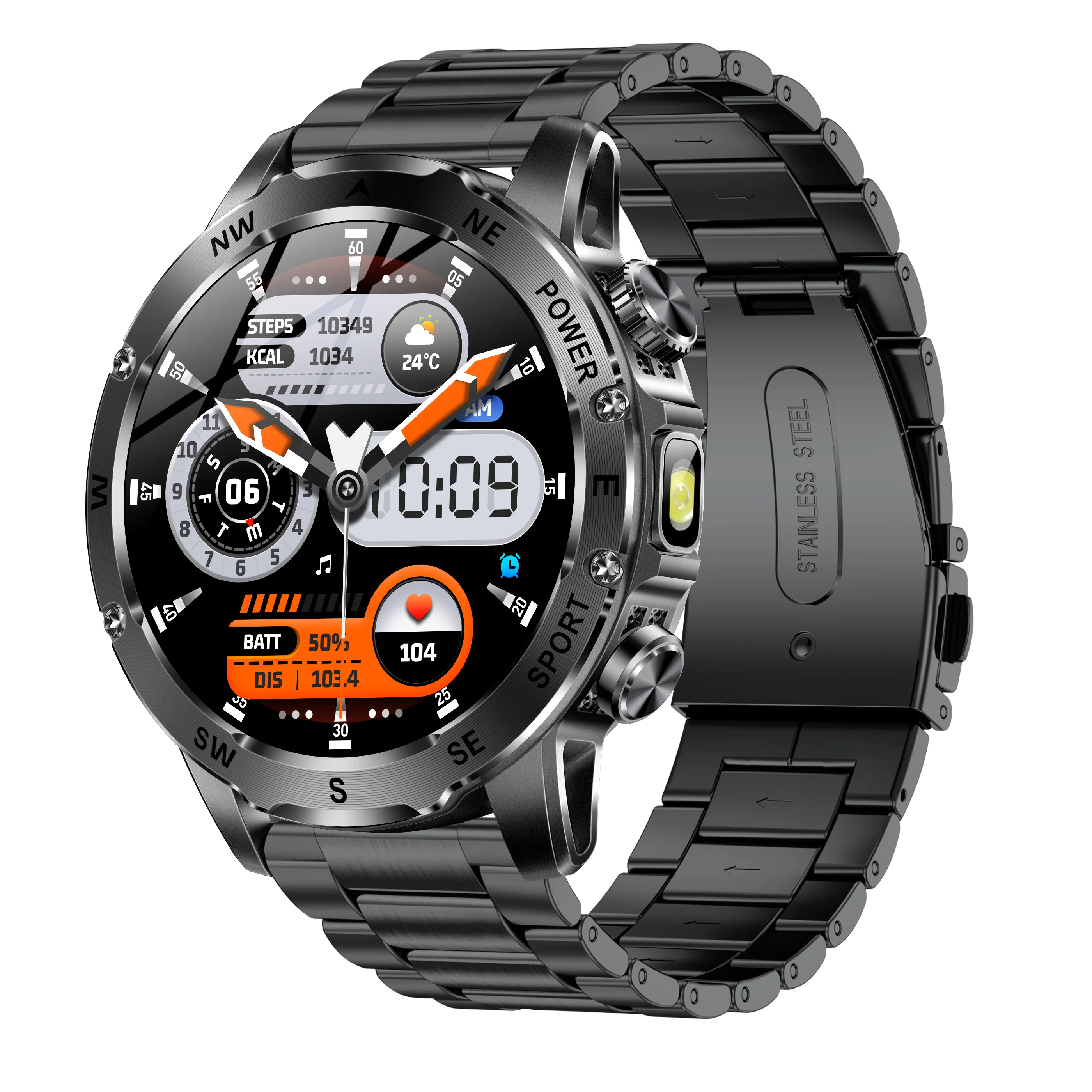 LIGE 2026 800mAh Super Capacity Battery Adult Men Smart Watch Compass 1.53-inch Bluetooth Call IP68 Waterproof Sports Smartwatch