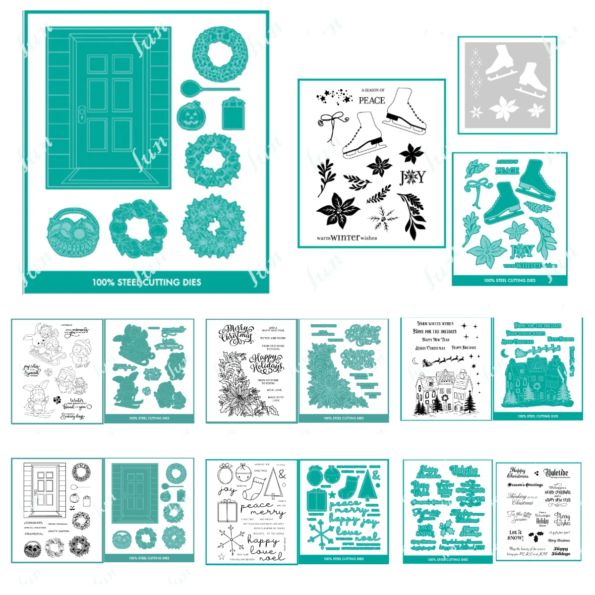 

Winter Holiday Christmas Poinsettia Metal Cutting Dies and Stamps Craft Decoration Embossing Template DIY Paper Card Handmade