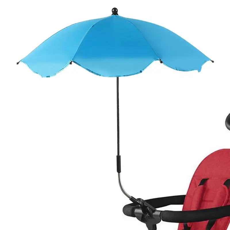 

Baby Stroller Parasol With Clamp Adjustable Portable UV Protection Sun Shade Umbrella For Toddler Universal Stroller Accessories