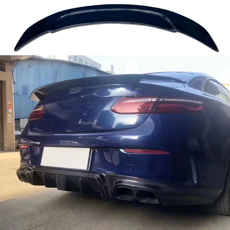 For Mercedes Benz W238 E-Class AMG E63 E53 2-Door Hardtop Coupe 2016-2022 High Quality Fiberglass Material RT Style Rear Spoiler