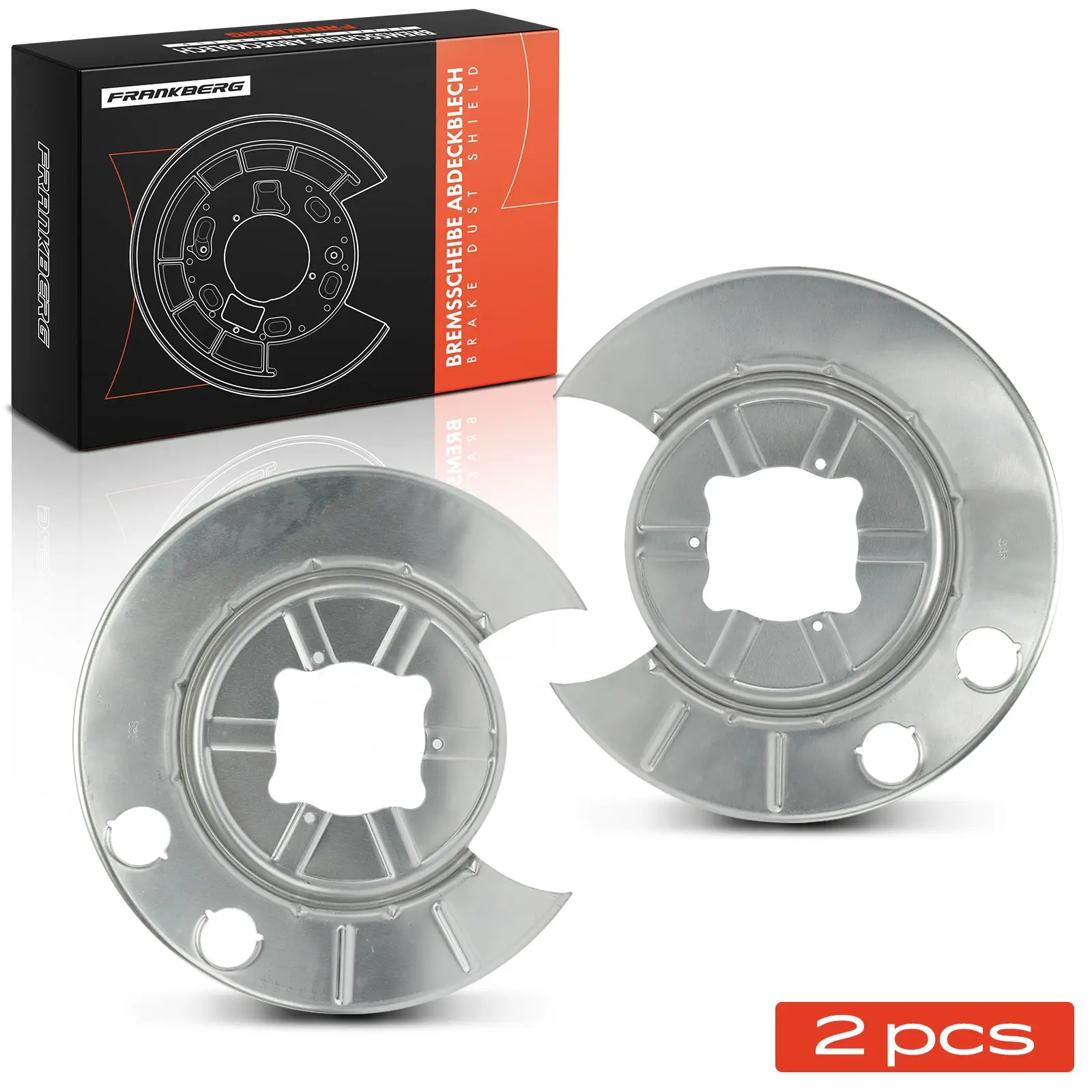 Frankberg 2x Ankerblech Bremsscheibe Hinterachse Beidseitig für Tesla Model S 5Y JS Model X 5Y JX ab 2012 107216100A 107216000A