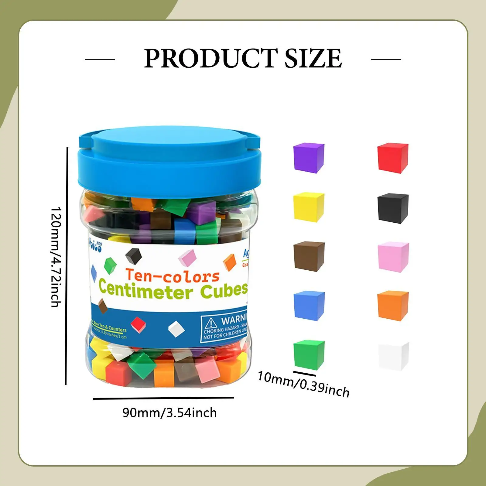 300x centimeterblokjes Telblokjes voor voorschoolse activiteiten Elementair