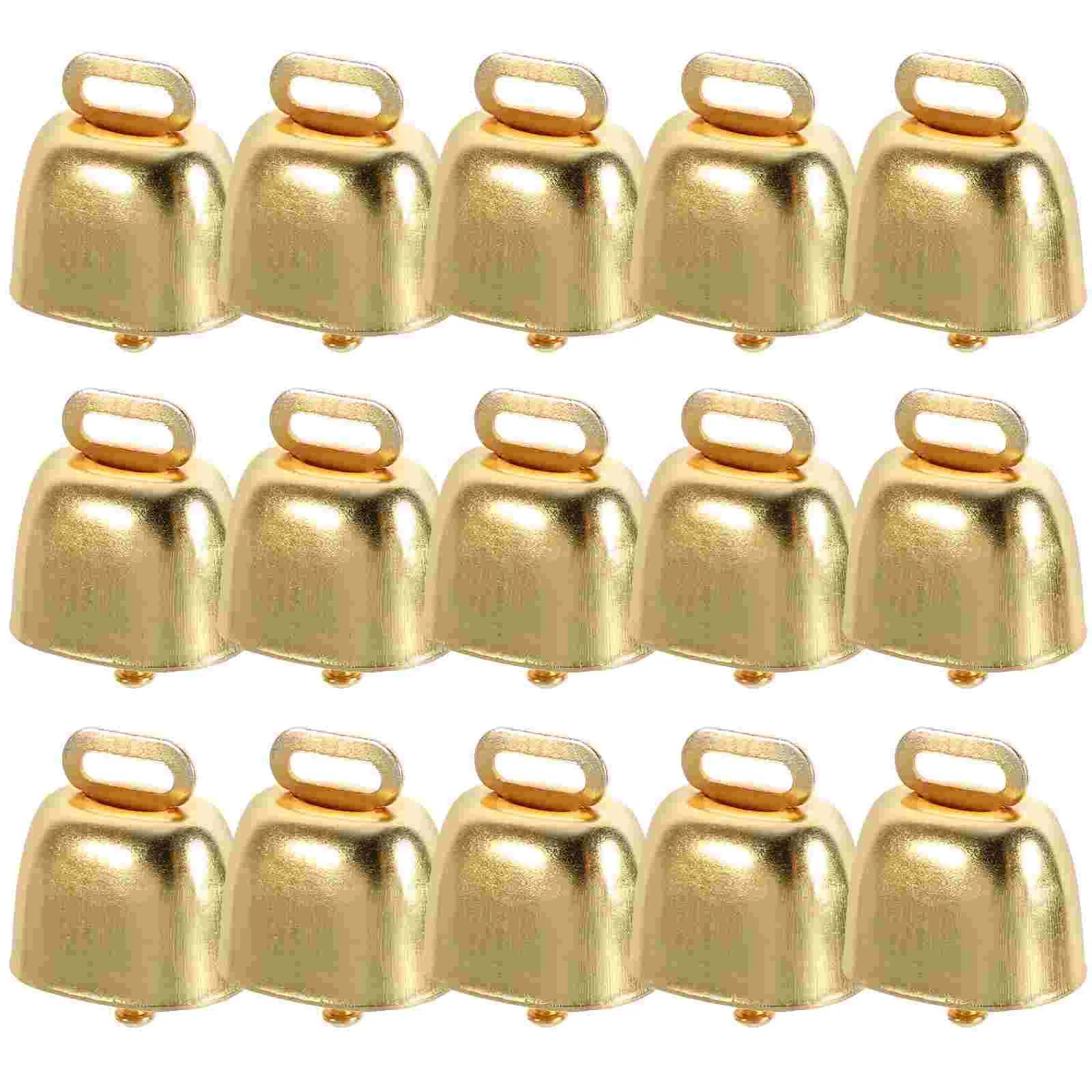 15 Pcs Farm Animal Loud Bells Cow and Sheep Ring Chime to Open Pet Anti-lost Iron Livestock Hanging