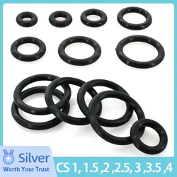 Borracha preta Silicone O-Ring Set, Seal Oring, Gasket Washer, NBR O-Ring, Reparação de Alta Pressão, Resista Óleo Banda Selagem Anel