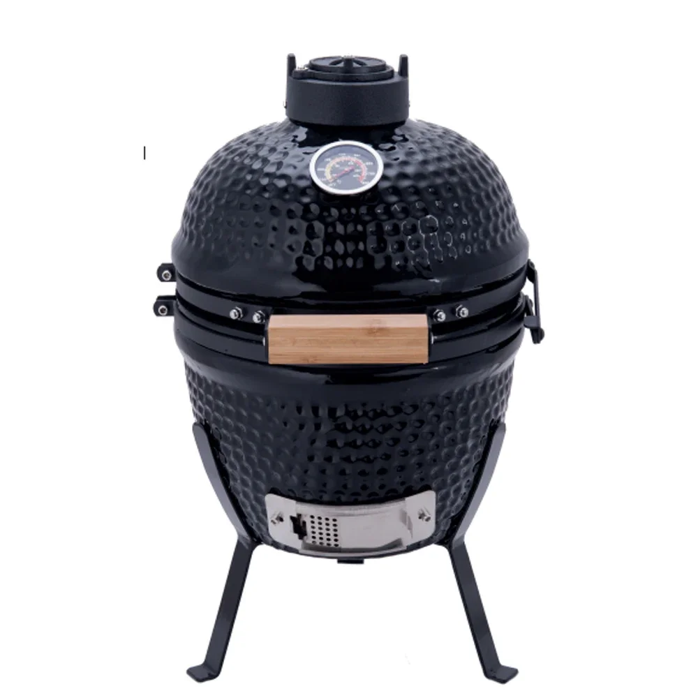 China Classic Green portable Charcoal Smoker 13 Inch Barbecue/ceramic bbq kamado grill