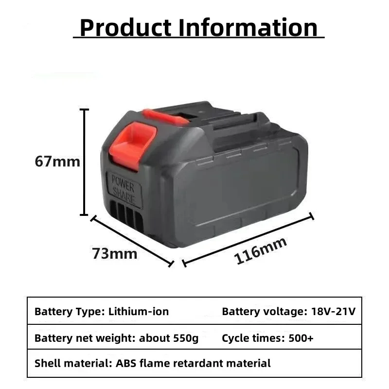 Batería de iones de litio recargable de 18V-21V MAX, alto rendimiento, larga duración, 12000mAh, carga rápida, Compatible con Makita