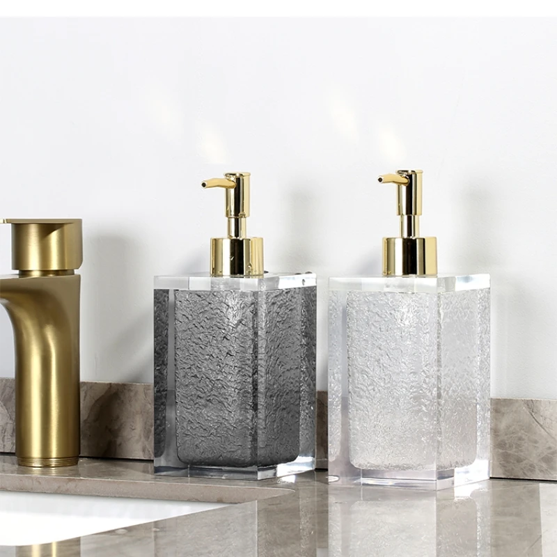 

Hotel household hand sanitizer bottle divided into bathroom shampoo Translucent lotion