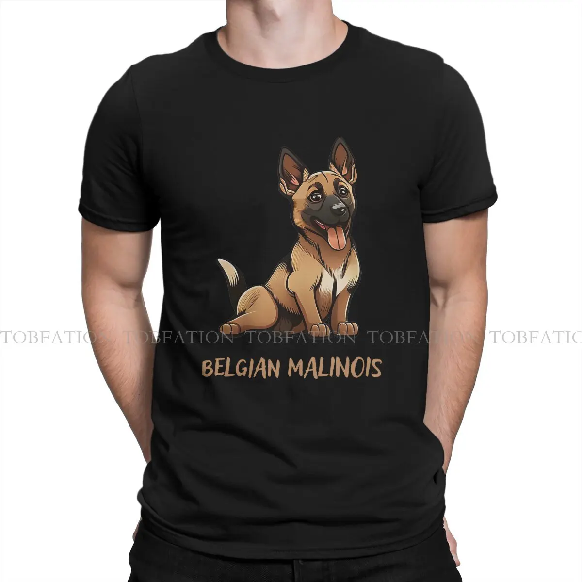 Belgian Malinois Belgian Malinois Poster Tshirt Graphic Men Tops Vintage Alternative Summer Clothes 100% Cotton T Shirt