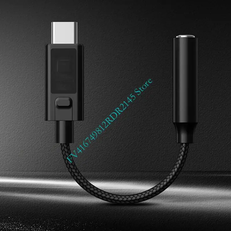 B2EF AM02 مضخم فك التشفير المحمول USB C إلى 3.5 مم محول الصوت