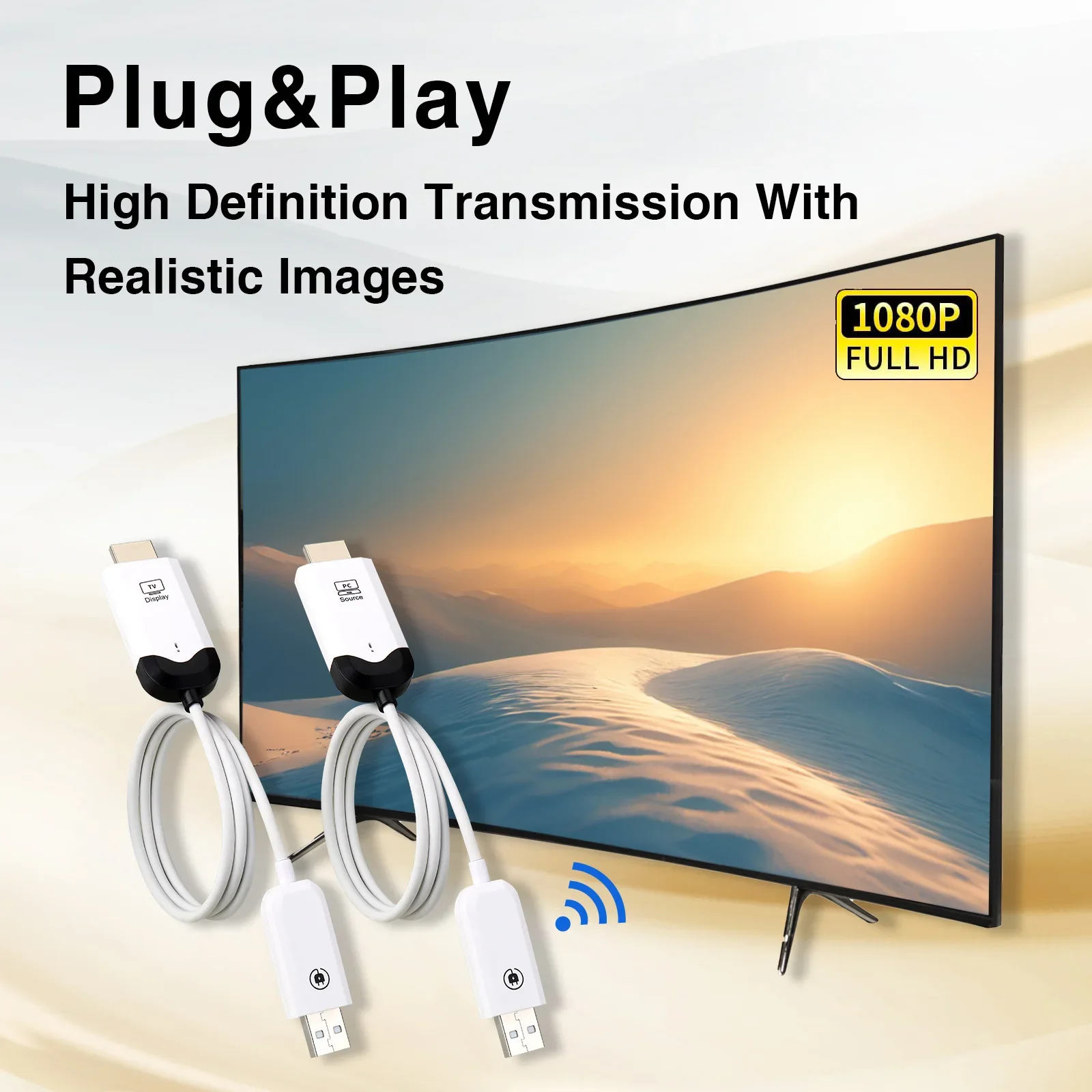 Draadloze HDMI-zender en -ontvanger, audiooverdracht, voor het streamen van video/audio van laptop/pc naar monitor/apparaat