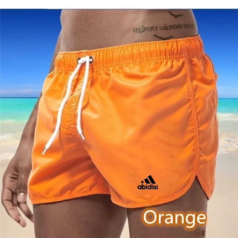 Bañador corto de secado rápido para hombre, traje de baño transpirable con cordón y bolsillos para surfear en la playa, Verano