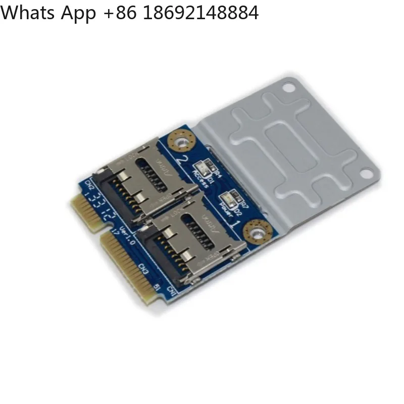 Dual SIM adapter board 4G/5G module SIM card slot expansion card with fixed iron plate