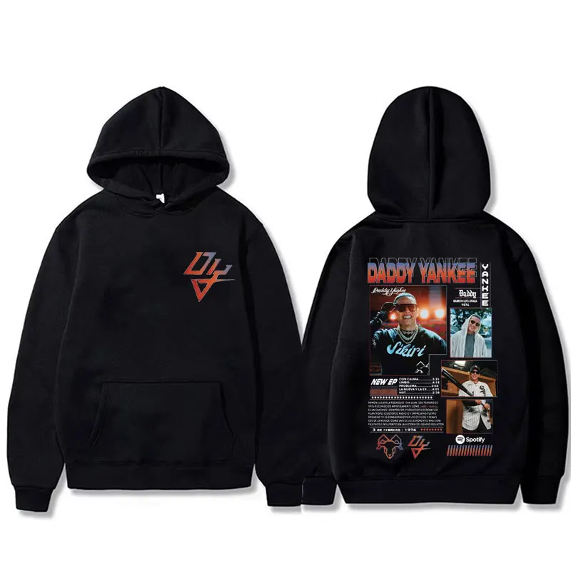 

Rapper Daddy Yankee Graphic Hoodie Men Women Hip Hop Casual Oversized Sweatshirt Men's Fleece Cotton Hoodies Vintage Streetwear