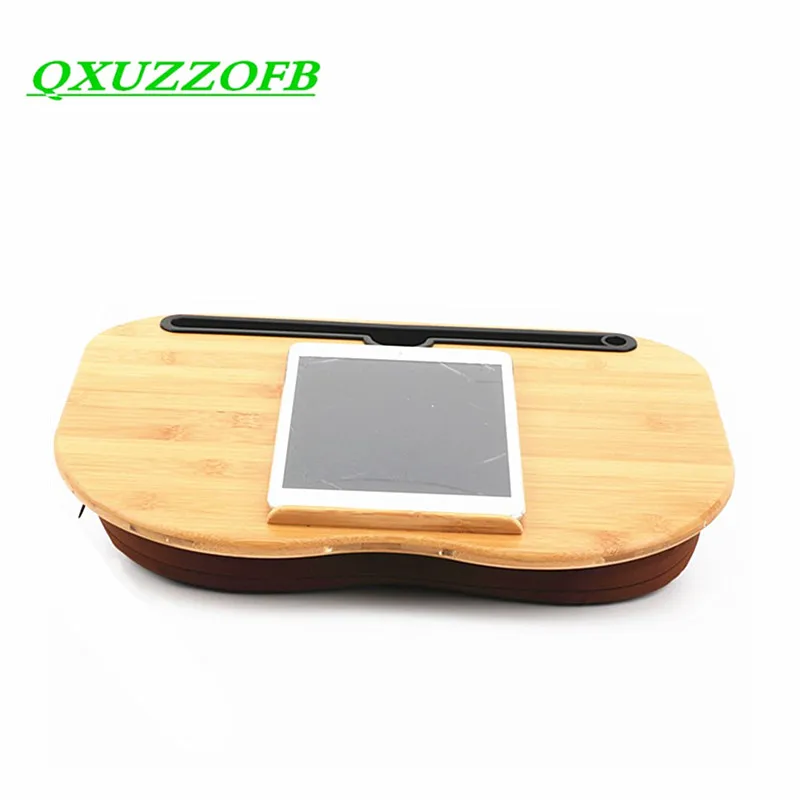 Bamboo Lapdesks Portable Small Laptop Desk Working Pillow 2 Sides Use Tablet Stand TV Reading Office PC Bed Sofa New Exotic Gift