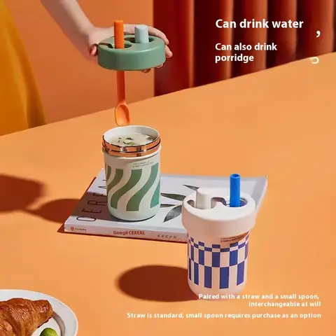 चाकोलैब कोल्ड इंसुलेशन स्टेनलेस स्टील कप साथ में स्ट्रॉ समर सिरेमिक लाइनर वाटर बोबो आउटडोर कैम्पिंग गिफ्ट कस्टमाइज़ 6 best sales बोबो कप - №2