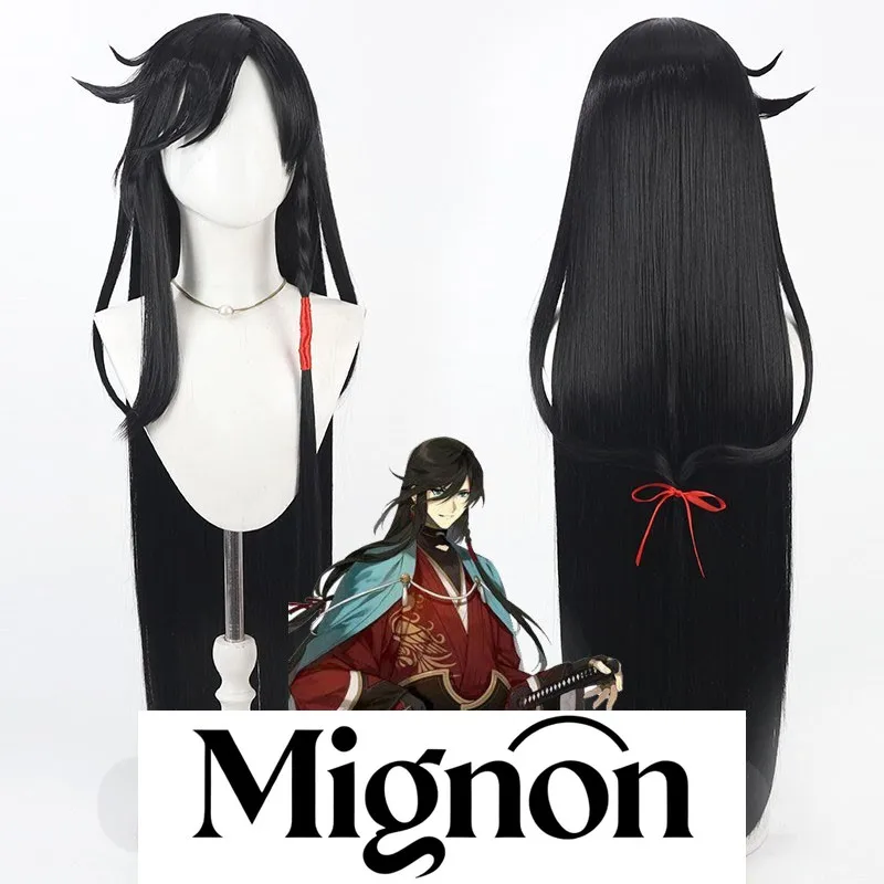 

Touken Ranbu Iesada Kanetsugu парик для косплея длинные прямые черные волосы подарок на Хэллоуин