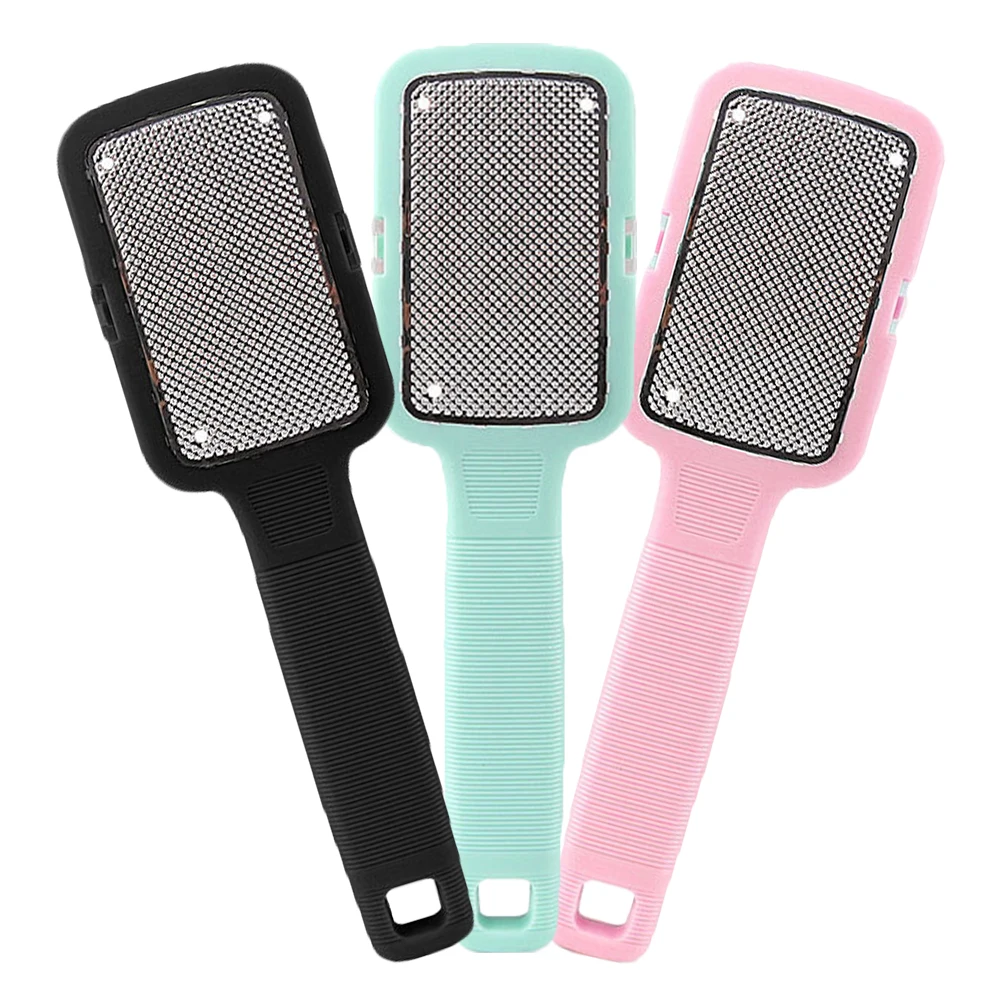 

3pcs Foot File Pedicure Tool Stainless Steel Dead Skin Remover Calluses Grinder Scrubber Exfoliating Soft Smooth